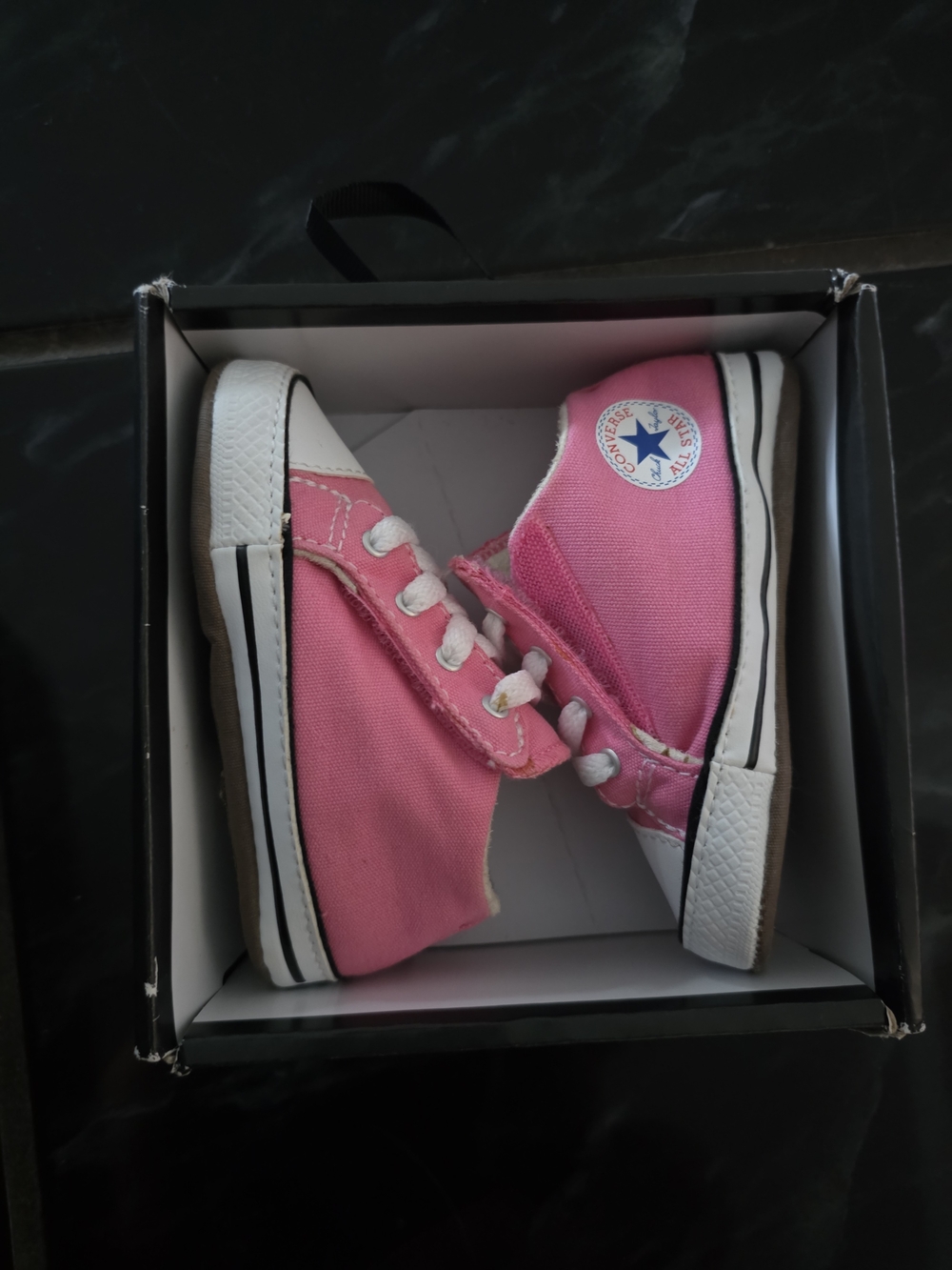 Converse Kids Pink High-Top Canvas Sneakers with Star Patch